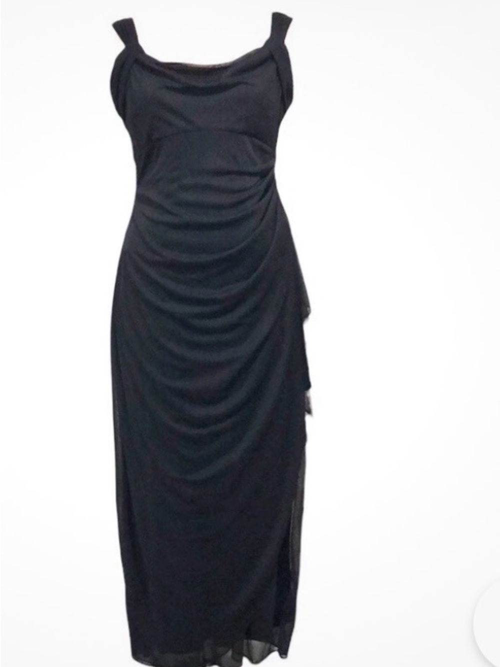 Read- Alex Evenings cowl neck ruched maxi gown evening dress size 10
